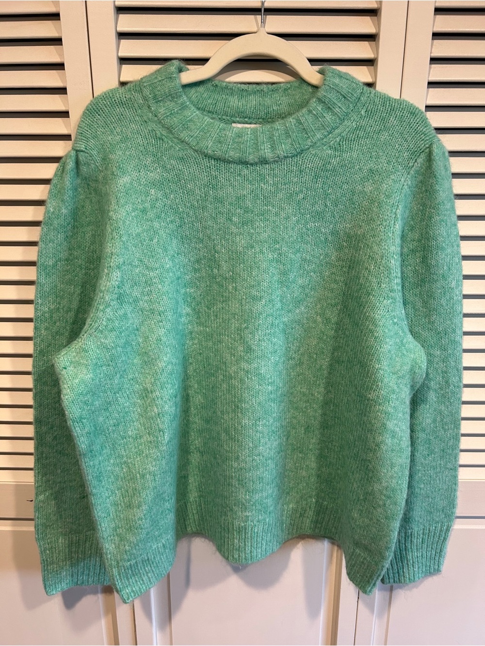 ✅J. Crew - Classic Crewneck Women's Sweater in Mint Green - 2X